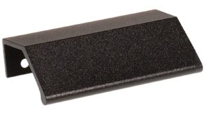 Griffleiste Sinntal Metall - Schwarz Struktur Pulverbeschichtung - 116 mm lang  vor weißem Hintergrund