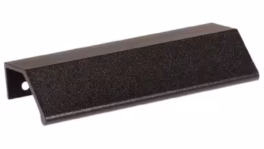 Griffleiste Sinntal Metall - Schwarz Struktur Pulverbeschichtung - 148 mm lang vor weißem Hintergrund
