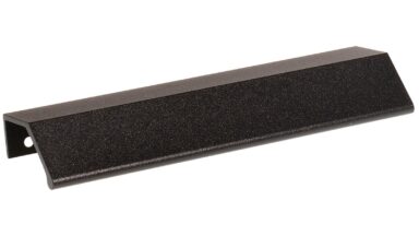 Griffleiste Sinntal Metall - Schwarz Struktur Pulverbeschichtung - 180 mm lang vor weißem Hintergrund