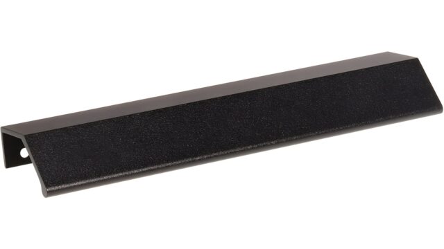 Griffleiste Sinntal Metall - Schwarz Struktur Pulverbeschichtung - 212 mm lang  vor weißem Hintergrund