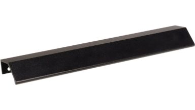 Griffleiste Sinntal Metall - Schwarz Struktur Pulverbeschichtung - 276 mm lang vor weißem Hintergrund
