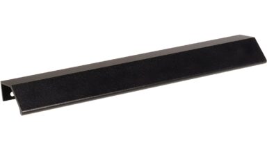 Griffleiste Sinntal Metall - Schwarz Struktur Pulverbeschichtung - 340 mm lang vor weißem Hintergrund