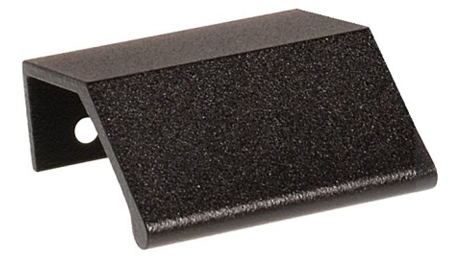 Griffleiste Sinntal Metall - Schwarz Struktur Pulverbeschichtung - 52 mm lang  vor weißem Hintergrund