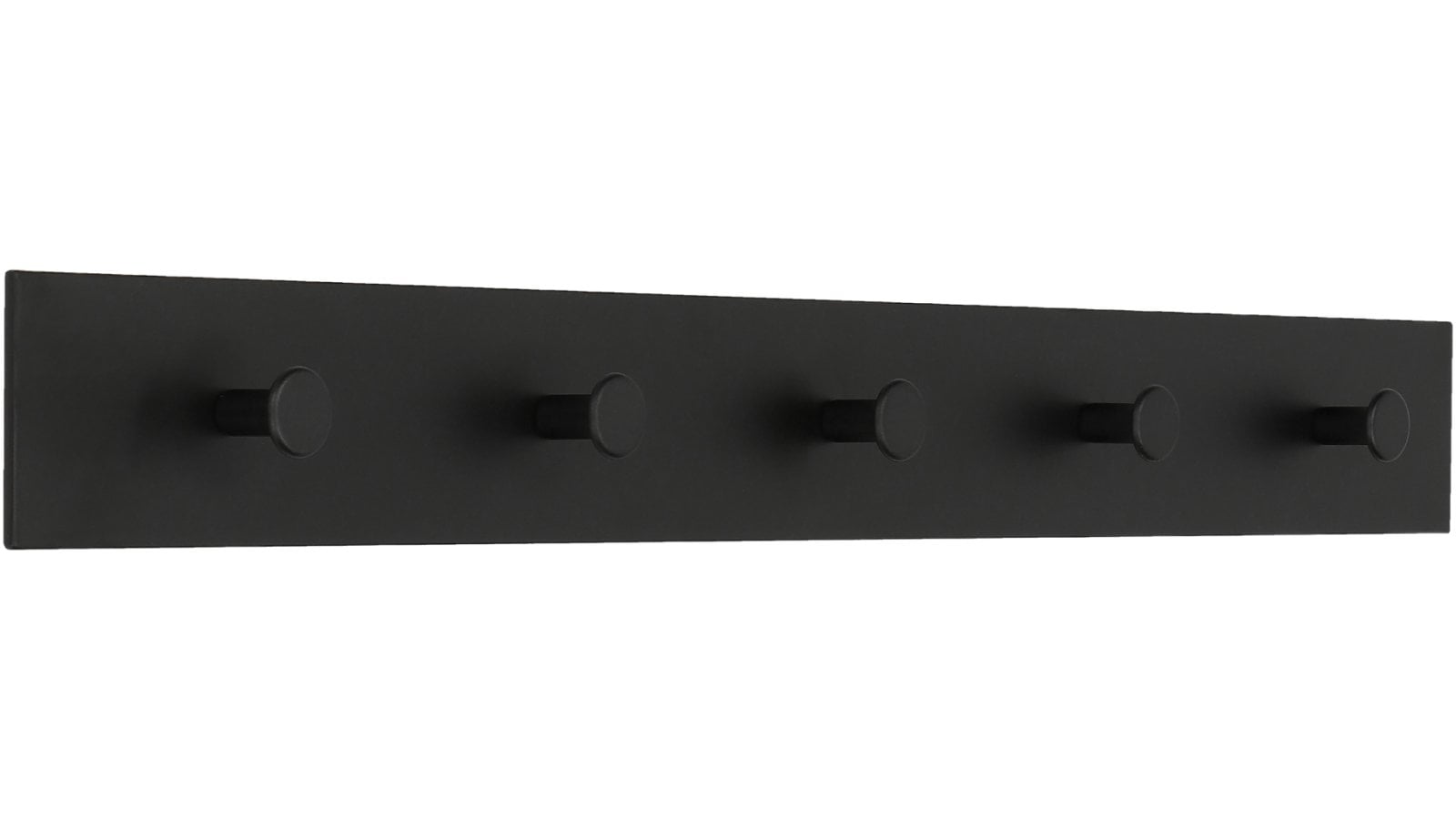 Hakenleiste Fuldabrück Metall - Schwarz matt Pulverbeschichtung - 335 mm lang  vor weißem Hintergrund