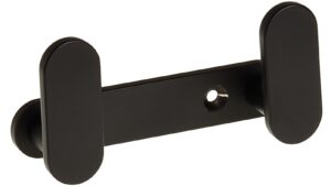 Hakenleiste Waldfeucht Metall - Schwarz matt Pulverbeschichtung - 100 mm lang  vor weißem Hintergrund