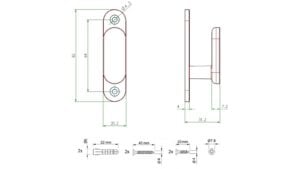Hakenleiste Waldfeucht Metall - Schwarz matt Pulverbeschichtung - 200 mm lang  vor weißem Hintergrund