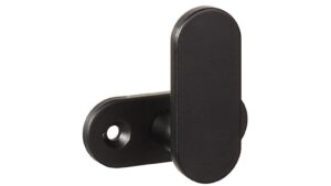 Hakenleiste Waldfeucht Metall - Schwarz matt Pulverbeschichtung - 50 mm lang  vor weißem Hintergrund