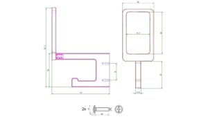 Haken Aidlingen Metall - Schwarz matt Pulverbeschichtung - 110 mm lang  vor weißem Hintergrund