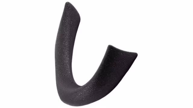 Haken Barth Metall - Graphit Marone Pulverbeschichtung - 52 mm lang vor weißem Hintergrund