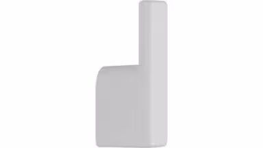 Haken Hemmoor Metall - Beige matt Pulverbeschichtung - 45 mm lang  vor weißem Hintergrund