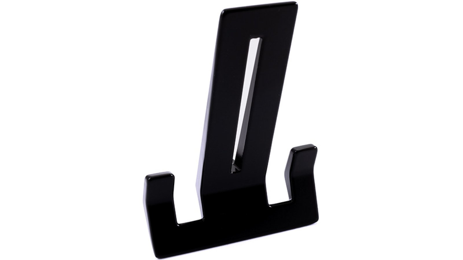 Haken Seeland Metall - Schwarz seidenmatt Pulverbeschichtung - 103 mm lang  vor weißem Hintergrund