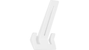 Haken Seeland Metall - Weiß seidenmatt Pulverbeschichtung - 103 mm lang  vor weißem Hintergrund