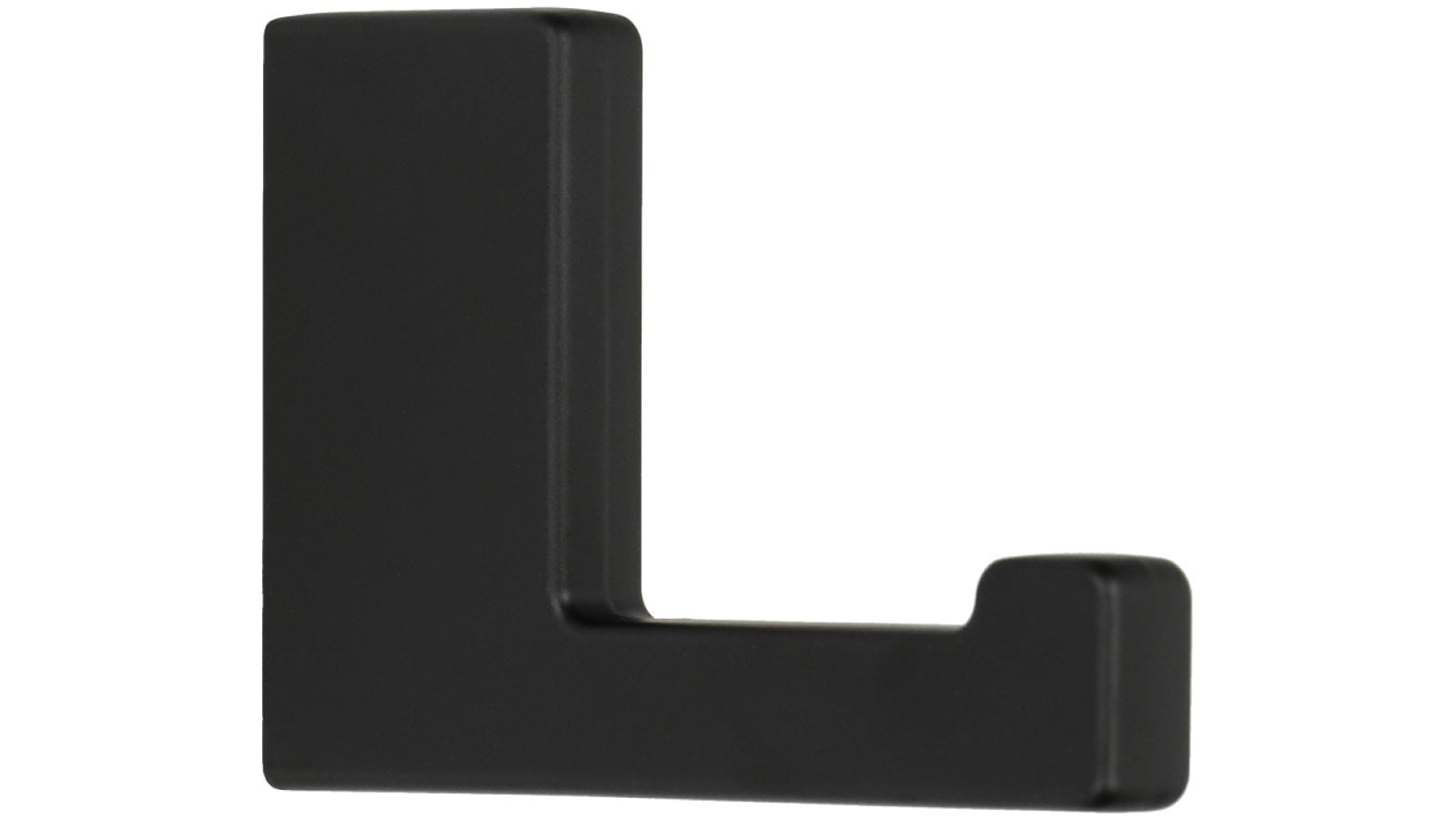 Haken Zwenkau Metall - Schwarz matt Pulverbeschichtung - 72 mm lang  vor weißem Hintergrund