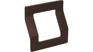 Griff Bad Ems Metall - Braun Marone Pulverbeschichtung - 80 mm lang  vor weißem Hintergrund