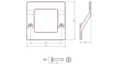 Griff Bad Ems Metall - Schwarz Struktur Pulverbeschichtung - 80 mm lang  vor weißem Hintergrund