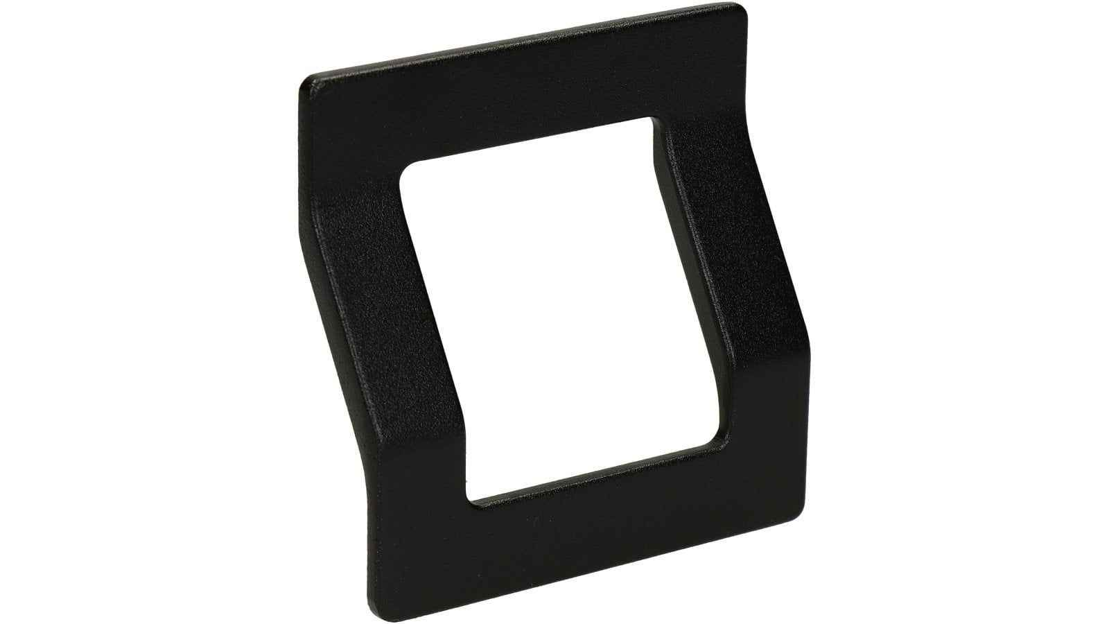 Griff Bad Ems Metall - Schwarz Struktur Pulverbeschichtung - 80 mm lang  vor weißem Hintergrund