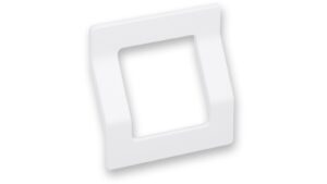 Griff Bad Ems Metall - Weiß seidenmatt Pulverbeschichtung - 80 mm lang  vor weißem Hintergrund