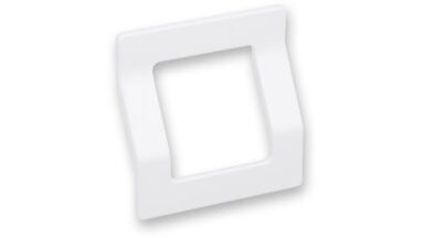 Griff Bad Ems Metall - Weiß seidenmatt Pulverbeschichtung - 80 mm lang vor weißem Hintergrund