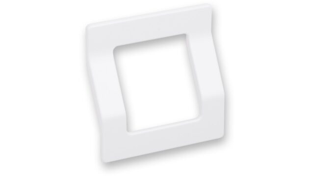 Griff Bad Ems Metall - Weiß seidenmatt Pulverbeschichtung - 80 mm lang  vor weißem Hintergrund