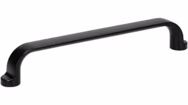 Griff Bismark Metall - Schwarz seidenmatt Pulverbeschichtung - 183 mm lang vor weißem Hintergrund