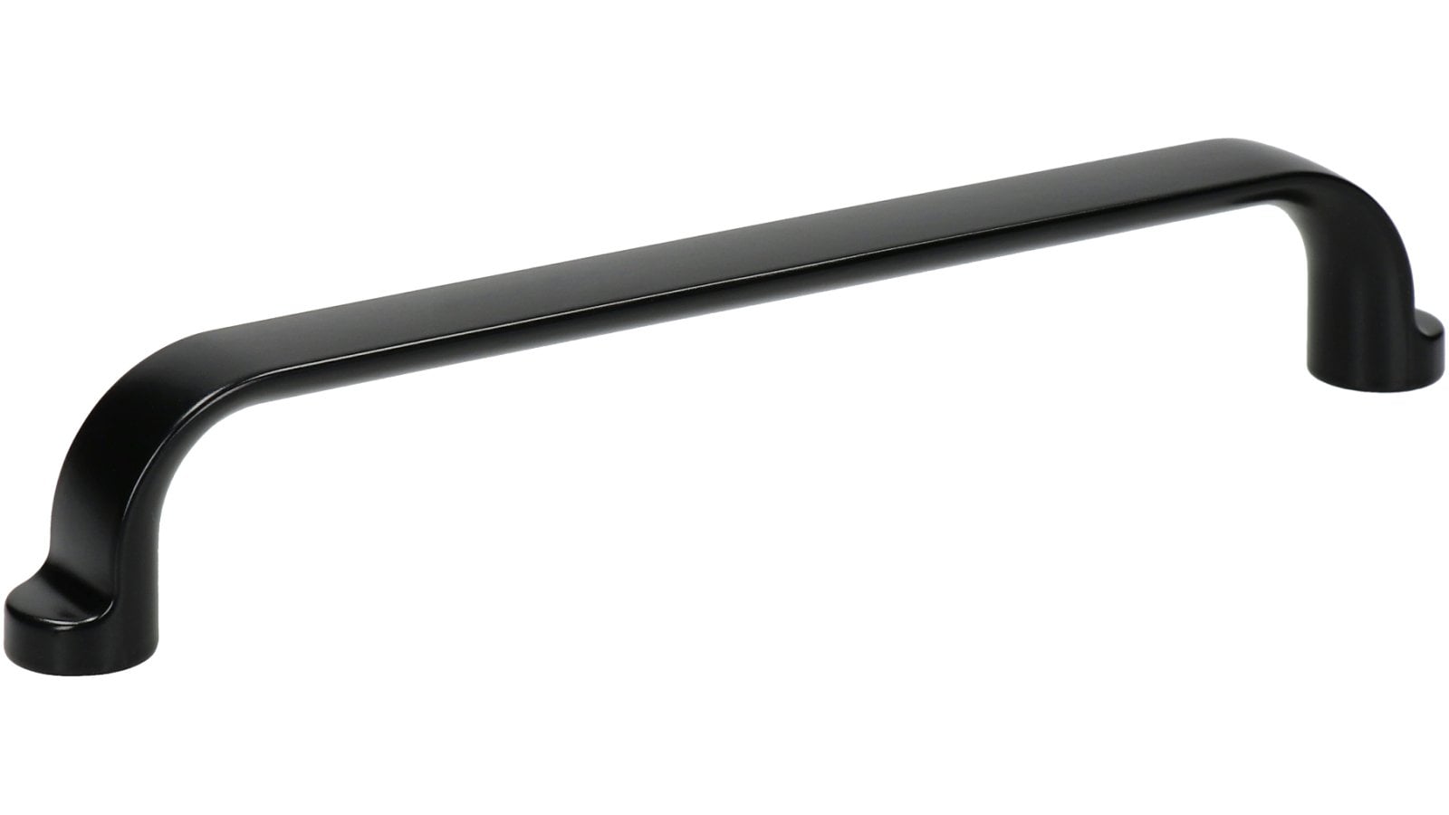 Griff Bismark Metall - Schwarz seidenmatt Pulverbeschichtung - 183 mm lang  vor weißem Hintergrund