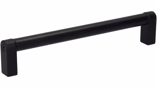 Griff Dörverden Metall - Schwarz matt Pulverbeschichtung - 170 mm lang  vor weißem Hintergrund