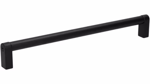 Griff Dörverden Metall - Schwarz matt Pulverbeschichtung - 234 mm lang  vor weißem Hintergrund