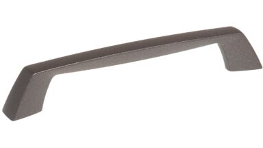 Griff Ebsdorfergrund Metall - Graphit Marone Pulverbeschichtung - 190 mm lang vor weißem Hintergrund