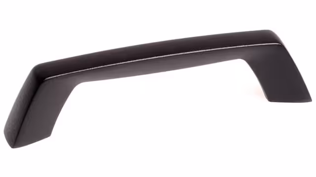Griff Ebsdorfergrund Metall - Schwarz Struktur Pulverbeschichtung - 120 mm lang vor weißem Hintergrund