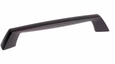Griff Ebsdorfergrund Metall - Schwarz Struktur Pulverbeschichtung - 190 mm lang vor weißem Hintergrund