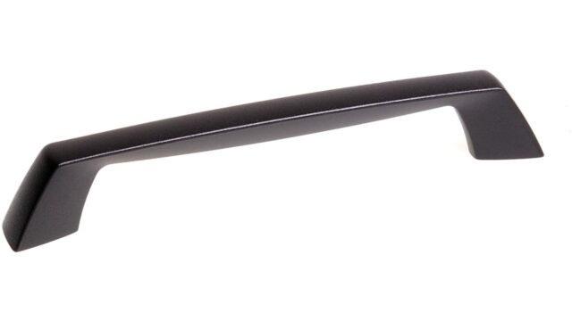 Griff Ebsdorfergrund Metall - Schwarz Struktur Pulverbeschichtung - 190 mm lang  vor weißem Hintergrund