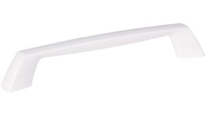 Griff Ebsdorfergrund Metall - Weiß seidenmatt Pulverbeschichtung - 190 mm lang  vor weißem Hintergrund