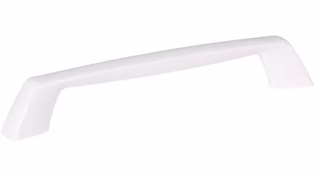 Griff Ebsdorfergrund Metall - Weiß seidenmatt Pulverbeschichtung - 190 mm lang vor weißem Hintergrund