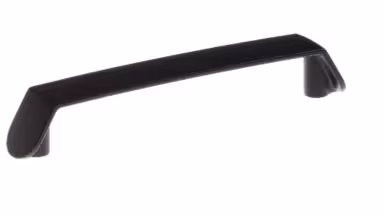 Griff Elze Metall - Schwarz Struktur Pulverbeschichtung - 150 mm lang vor weißem Hintergrund