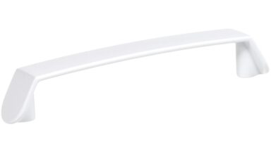 Griff Elze Metall - Weiß seidenmatt Pulverbeschichtung - 1502 mm lang vor weißem Hintergrund