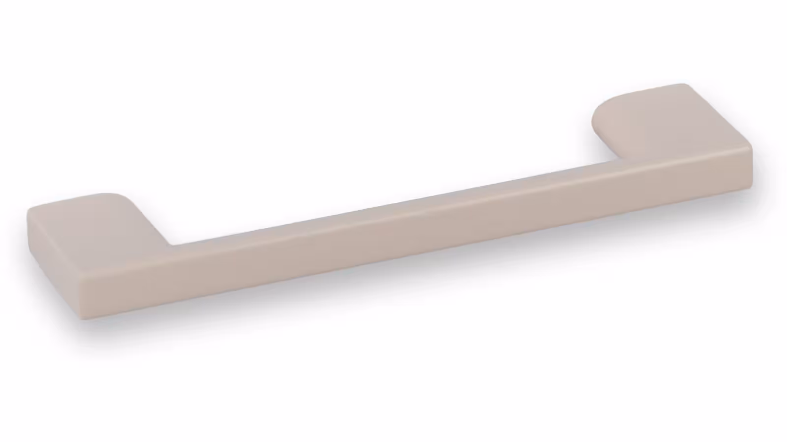 Griff Eslohe Metall - Beige matt Pulverbeschichtung - 113 mm lang  vor weißem Hintergrund