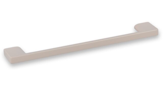 Griff Eslohe Metall - Beige matt Pulverbeschichtung - 188 mm lang vor weißem Hintergrund