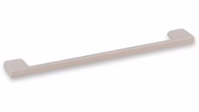 Griff Eslohe Metall - Beige matt Pulverbeschichtung - 222 mm lang vor weißem Hintergrund