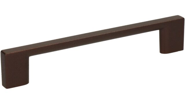 Griff Eslohe Metall - Braun Marone Pulverbeschichtung - 150 mm lang vor weißem Hintergrund