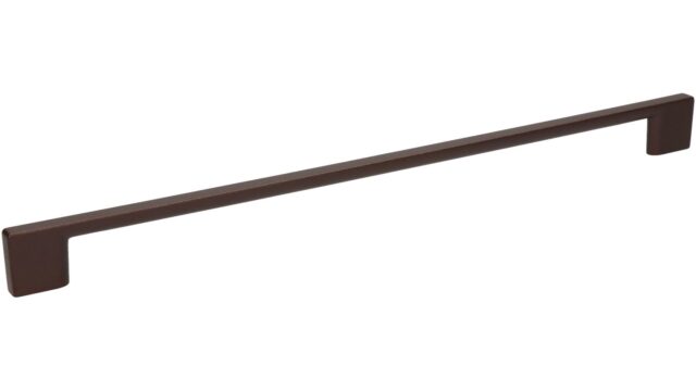 Griff Eslohe Metall - Braun Marone Pulverbeschichtung - 359 mm lang vor weißem Hintergrund