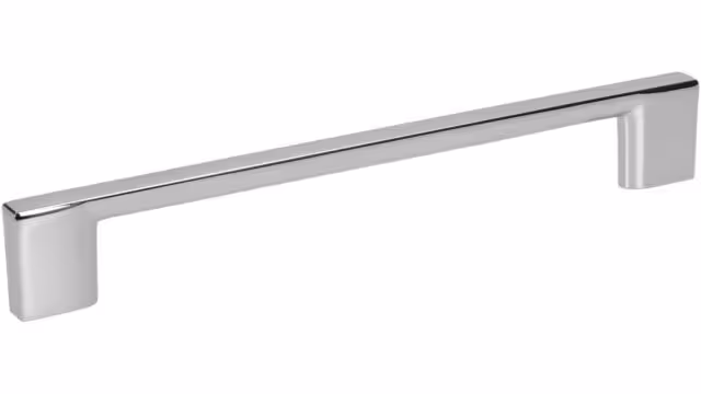 Griff Eslohe Metall - Chrom glänzend galvanisiert - 188 mm lang  vor weißem Hintergrund