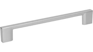 Griff Eslohe Metall - verchromt, matt galvanisiert - 188 mm lang vor weißem Hintergrund