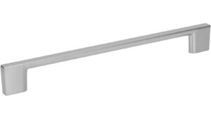 Griff Eslohe Metall - verchromt, matt galvanisiert - 222 mm lang vor weißem Hintergrund