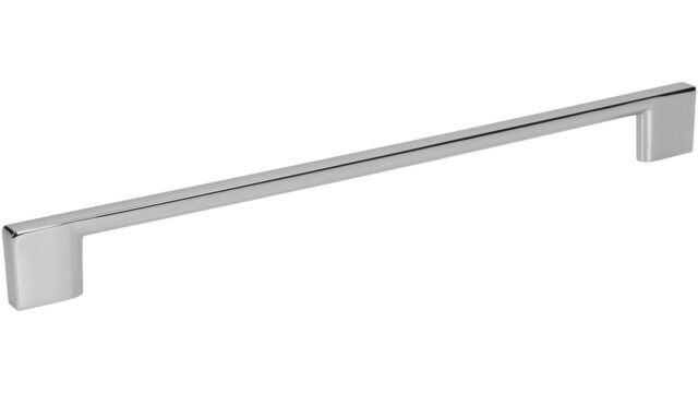 Griff Eslohe Metall - Chrom glänzend galvanisiert - 290 mm lang  vor weißem Hintergrund