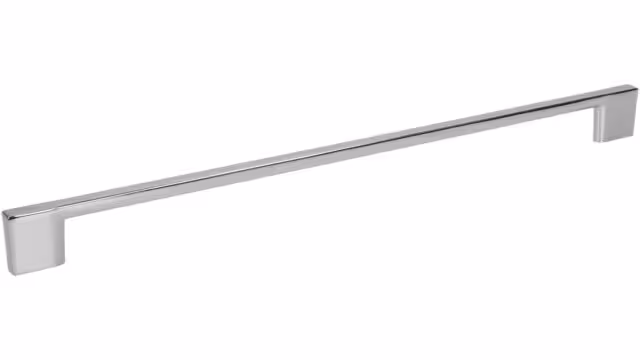 Griff Eslohe Metall - Chrom glänzend galvanisiert - 359 mm lang  vor weißem Hintergrund