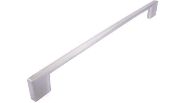 Griff Eslohe Metall - Edelstahleffekt - 290 mm lang vor weißem Hintergrund