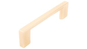 Griff Eslohe Metall - Gold glänzend galvanisiert - 113 mm lang  vor weißem Hintergrund