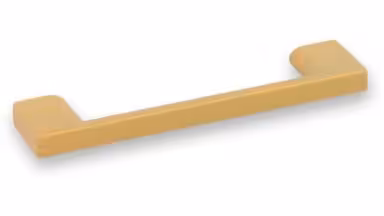 Griff Eslohe Metall - Gold matt Pulverbeschichtung - 113 mm lang  vor weißem Hintergrund