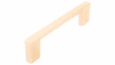 Griff Eslohe Metall - Gold glänzend galvanisiert - 113 mm lang vor weißem Hintergrund
