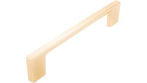 Griff Eslohe Metall - Gold glänzend galvanisiert - 150 mm lang vor weißem Hintergrund